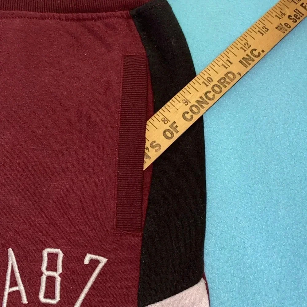 AEROPOSTALE shorts cotton color block 2 pockets elastic waistband vintage size S